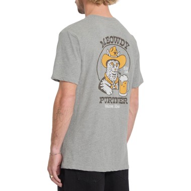 VOLCOM MEOWDY T-SHIRT HEATHER GREY
