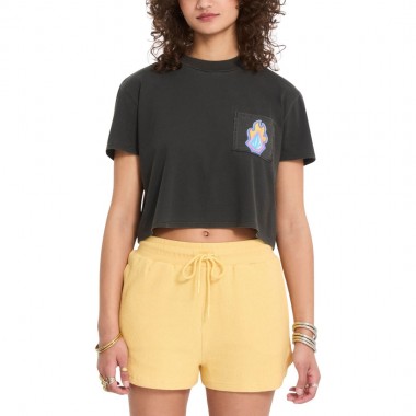 VOLCOM POCKET DIAL W T-SHIRT VINTAGE BLACK