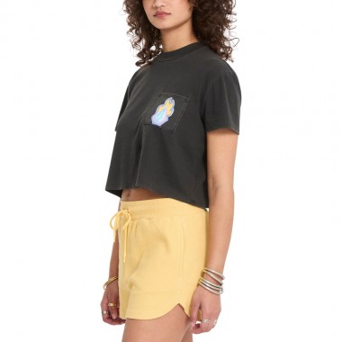 VOLCOM POCKET DIAL W T-SHIRT VINTAGE BLACK