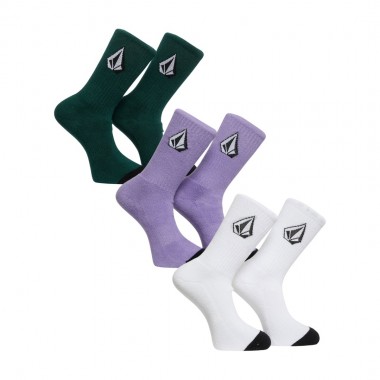 VOLCOM FULL STONE SOCKS 3PK MULTI