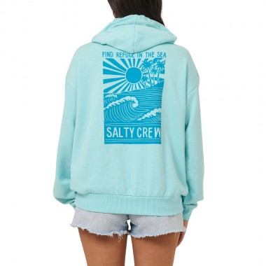 SALTY CREW RISE AND SMILE W HOODIE AQUAMARINE
