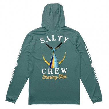 SALTY CREW TAILED HOODED SUNSHIRT HYDRO