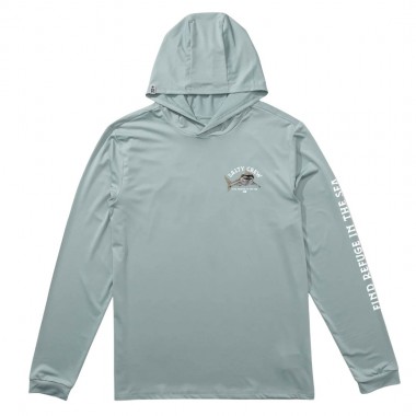 SALTY CREW LURKING LS HOODED SUNSHIRT MARINE
