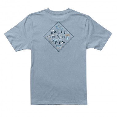 SALTY CREW TIPPET FILL FW25 SS TEE BLUE FOG