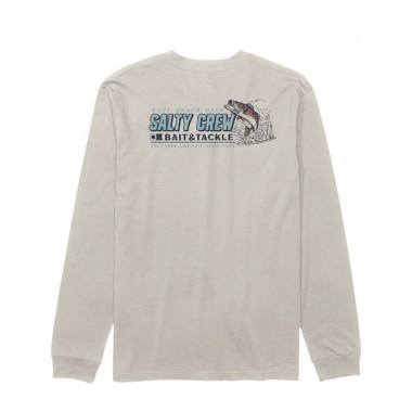 SALTY CREW LIVE BAIT LS TEE WHITE