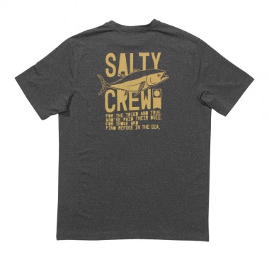 SALTY CREW TRIED AND TRUE SS SUNSHIRT CHARCOAL HEATHER