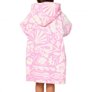 RIP CURL MIXED SNAP K HOODED PONCHO PINK