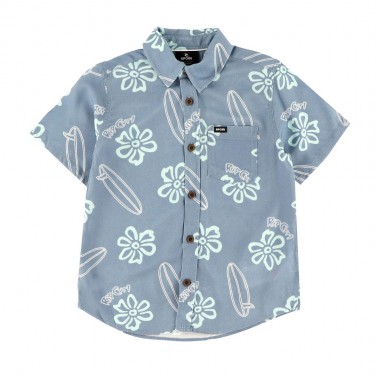 RIP CURL RIDE THE WAVE TOD SHIRT FADED DENIM