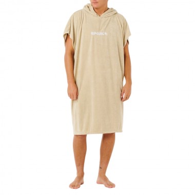 RIP CURL BRAND HOODED PONCHO KHAKI