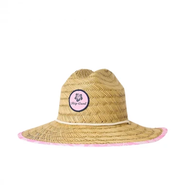 RIP CURL MIXED K STRAW SUN HAT HOT PINK
