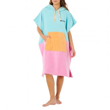 RIP CURL PREMIUM SURF W HOODED PONCHO LIGHT SEA BLUE