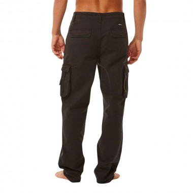 RIP CURL CLASSIC SURF TRAIL CARGO PANTS WASHED BLACK