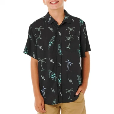 RIP CURL ETERNAL SHRED K SHIRT WASHED BLACK