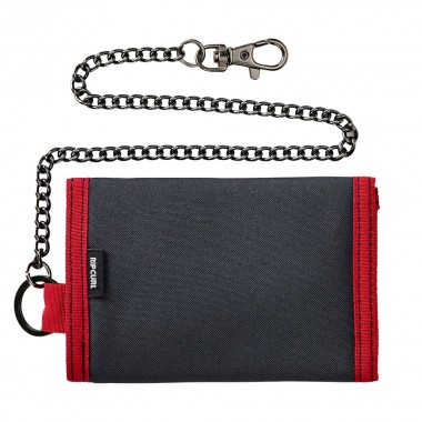RIP CURL KIDS CHAIN SURF WALLET BLACK/RED