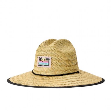 RIP CURL MIXED W STRAW SUN HAT NATURAL/PINK