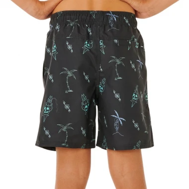 RIP CURL ETERNAL SHRED MESH K VOLLEY SWIM SHORTS WASHED BLACK