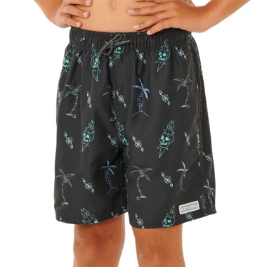 RIP CURL ETERNAL SHRED MESH K VOLLEY SWIM SHORTS WASHED BLACK