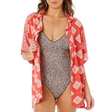 RIP CURL VENTURA VISCOSE W SHIRT RED