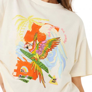 RIP CURL WAVE CREST HERITAGE W TEE VANILLA