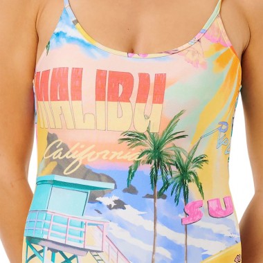 RIP CURL HOTEL MALIBU CHEEKY ONE PIECE W SWIMSUIT MULTI