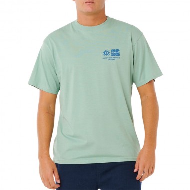RIP CURL PACIFIC RINSE GLASS OFF TEE ALOE