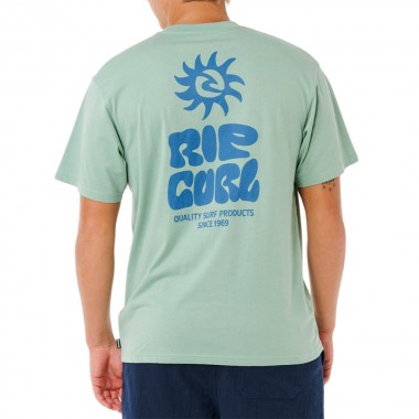 RIP CURL PACIFIC RINSE GLASS OFF TEE ALOE