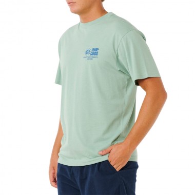 RIP CURL PACIFIC RINSE GLASS OFF TEE ALOE