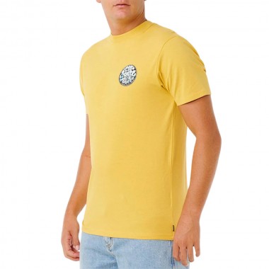 RIP CURL WETTIE PASSAGE ICON TEE OCHRE