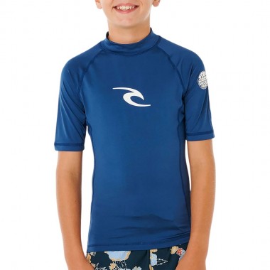 RIP CURL WAVES UPF K RASH VEST LIGHT NAVY