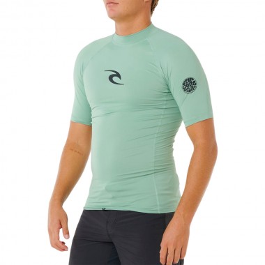 RIP CURL WAVES UPF50 PERFORMANCE RASH VEST ALOE