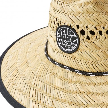 RIP CURL LOGO K STRAW HAT NATURAL
