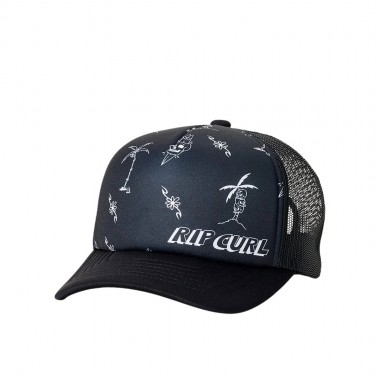 RIP CURL WEEKENDER K TRUCKER CAP WASHED BLACK/BLACK