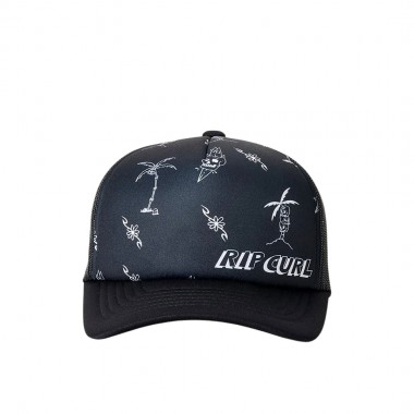 RIP CURL WEEKENDER K TRUCKER CAP WASHED BLACK/BLACK