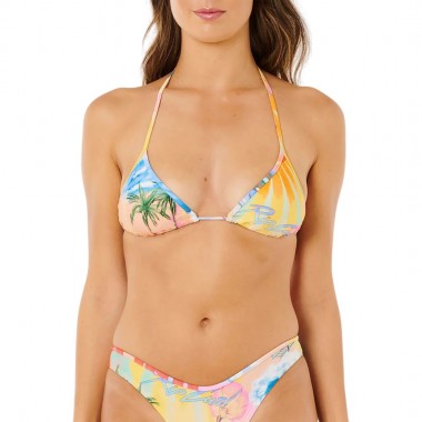 RIP CURL HOTEL MALIBU SLIDING TRI/HI LEG CHEEKY MULTI