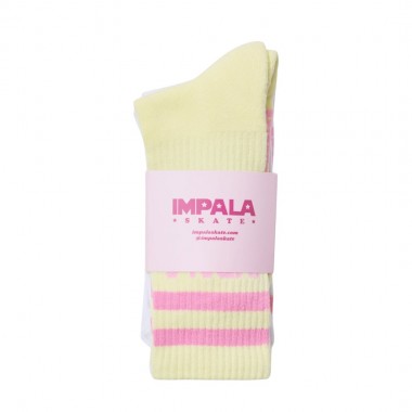 IMPALA STRIPE SOCKS 3PK PETAL