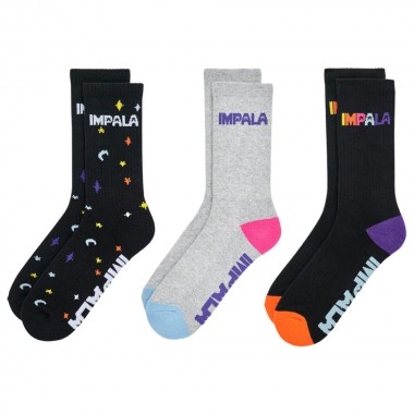 IMPALA STRIPE SOCKS 3PK TWINKLE