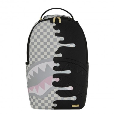 SPRAYGROUND CREAM CHECK SIDE DRIP BACKPACK