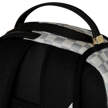 SPRAYGROUND CREAM CHECK SIDE DRIP BACKPACK
