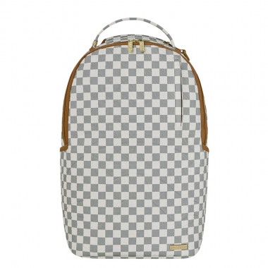 SPRAYGROUND GRAFF EMBOSSED CREAM CHECK BACKPACK