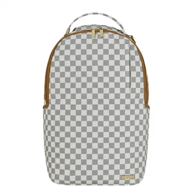 SPRAYGROUND GRAFF EMBOSSED CREAM CHECK BACKPACK