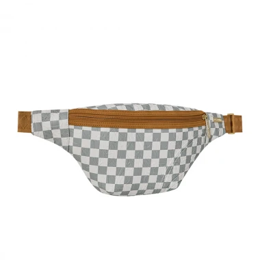 SPRAYGROUND GRAFF EMBOSSED CREAM CHECK SAVVY CROSSBODY BAG