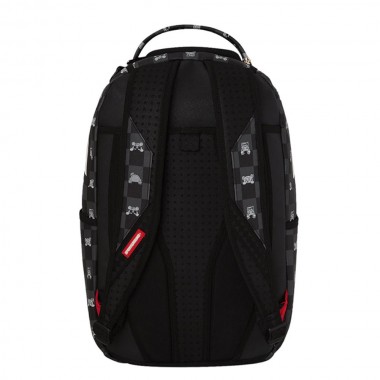 SPRAYGROUND GRAY PEEKING CHARACTER CHECK BACKPACK