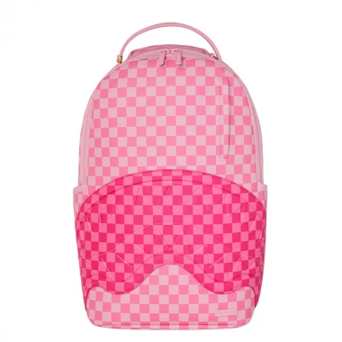 SPRAYGROUND PINK SHARKS IN PARIS PATCH BACKPACK