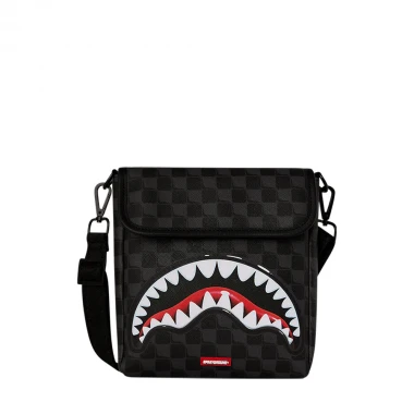 SPRAYGROUND SHARKS IN PARIS BALLOON BLACK MESSENGER SLING BAG