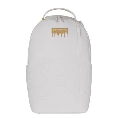 SPRAYGROUND GOLD BRICK LUXE WHITE BACKPACK