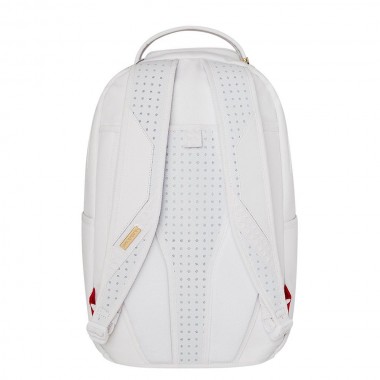 SPRAYGROUND GOLD BRICK LUXE WHITE BACKPACK