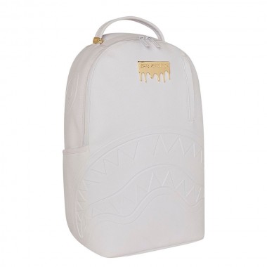SPRAYGROUND GOLD BRICK LUXE WHITE BACKPACK