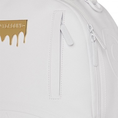 SPRAYGROUND GOLD BRICK LUXE WHITE BACKPACK
