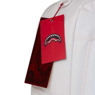 SPRAYGROUND GOLD BRICK LUXE WHITE BACKPACK