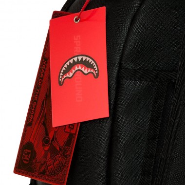 SPRAYGROUND MISSING BAG FLYER ON BAG W REAL CUT STRIPS BACKPACK